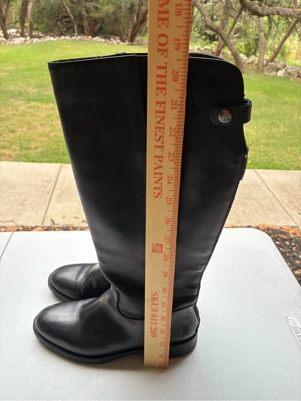 Emanuel Crasto Classic Black Leather Knee-High Riding Boots Women’s Size 38/8